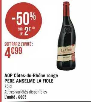 aop côtes-du-rhône rouge père anselme la fiole