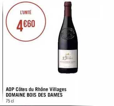 aop côtes du rhône villages domaine bois des dames