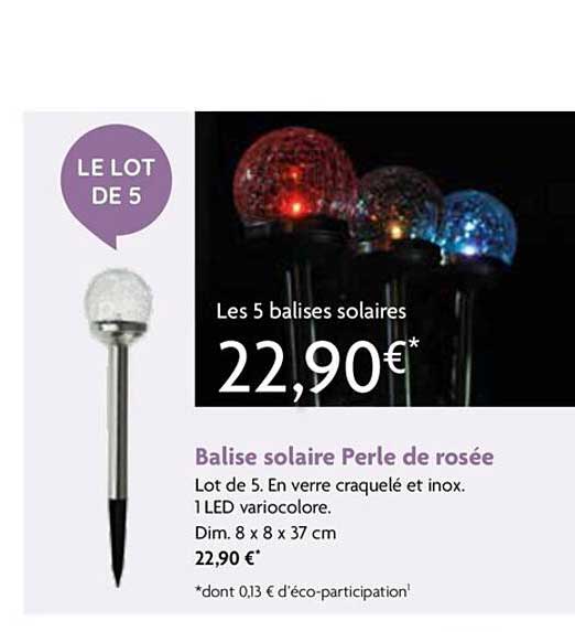 balise solaire perle de rosée