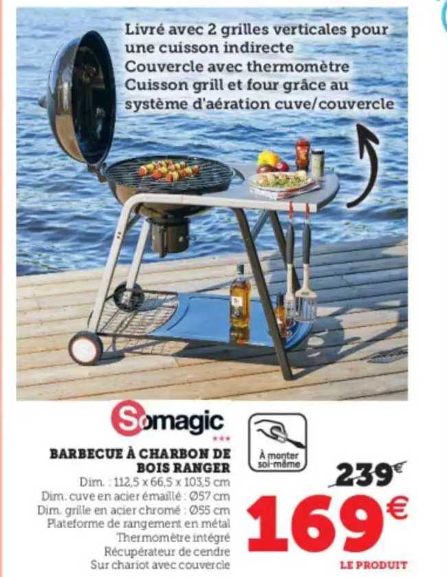 barbecue à charbon de bois ranger somagic
