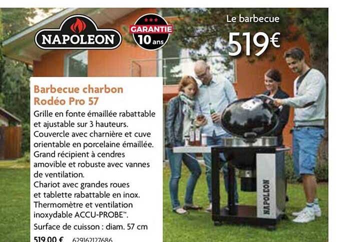 Barbecue Charbon Rodéo Pro 57 Napoléon