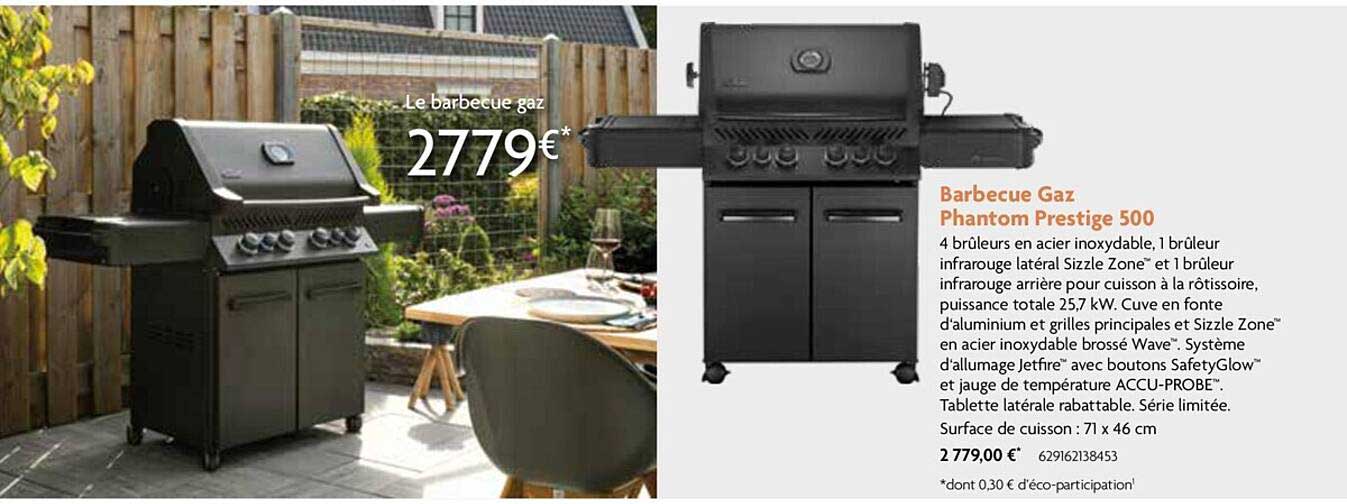 barbecue gaz phatom prestige