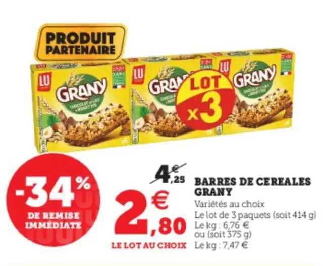 Barres De Céréales Grany