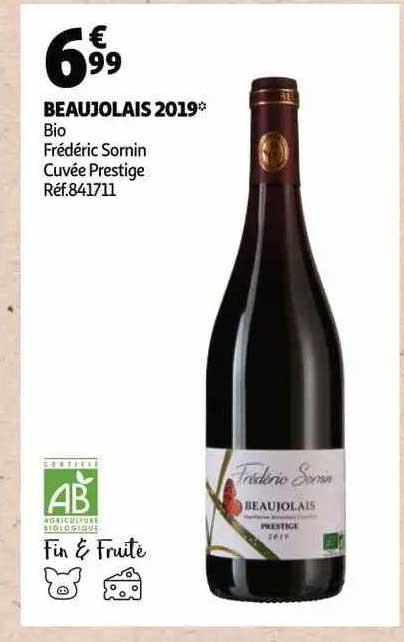 beaujolais 2019 bio frédéric sornin cuvée prestige