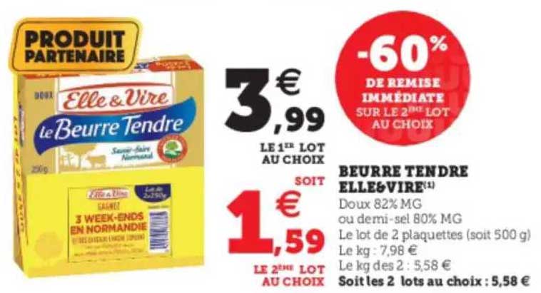 beurre tendre elle&vire