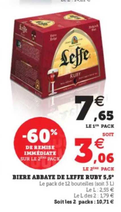 Bière Abbaye De Leffe Ruby 5,5°