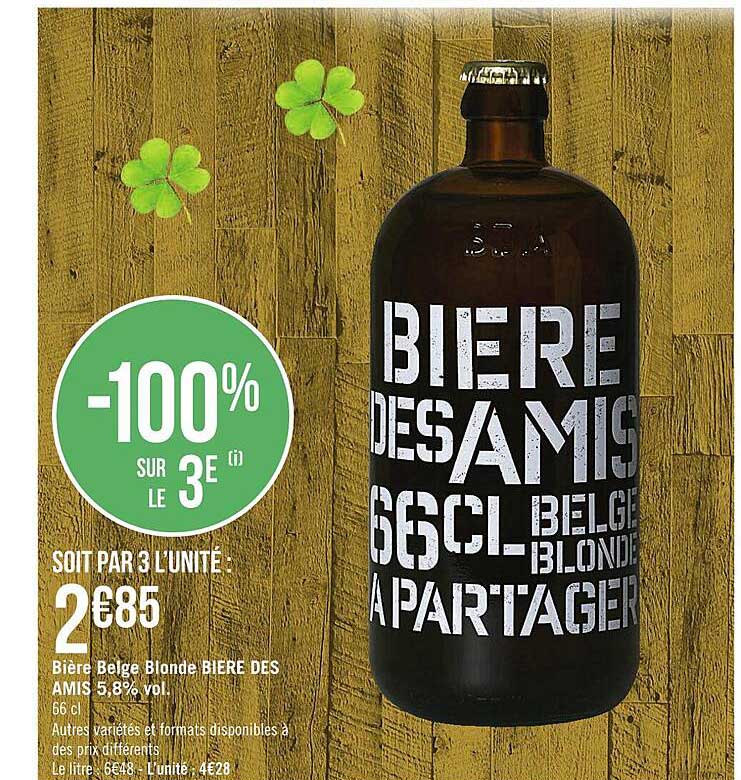 bière belge blonde bière des amis 5,8% vol.