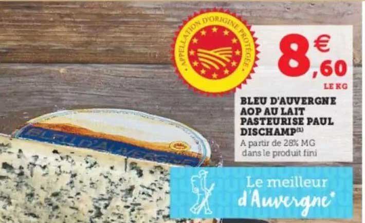 Bleu D'auvergne Aop Au Lait Pasteurisé Paul Dischamp