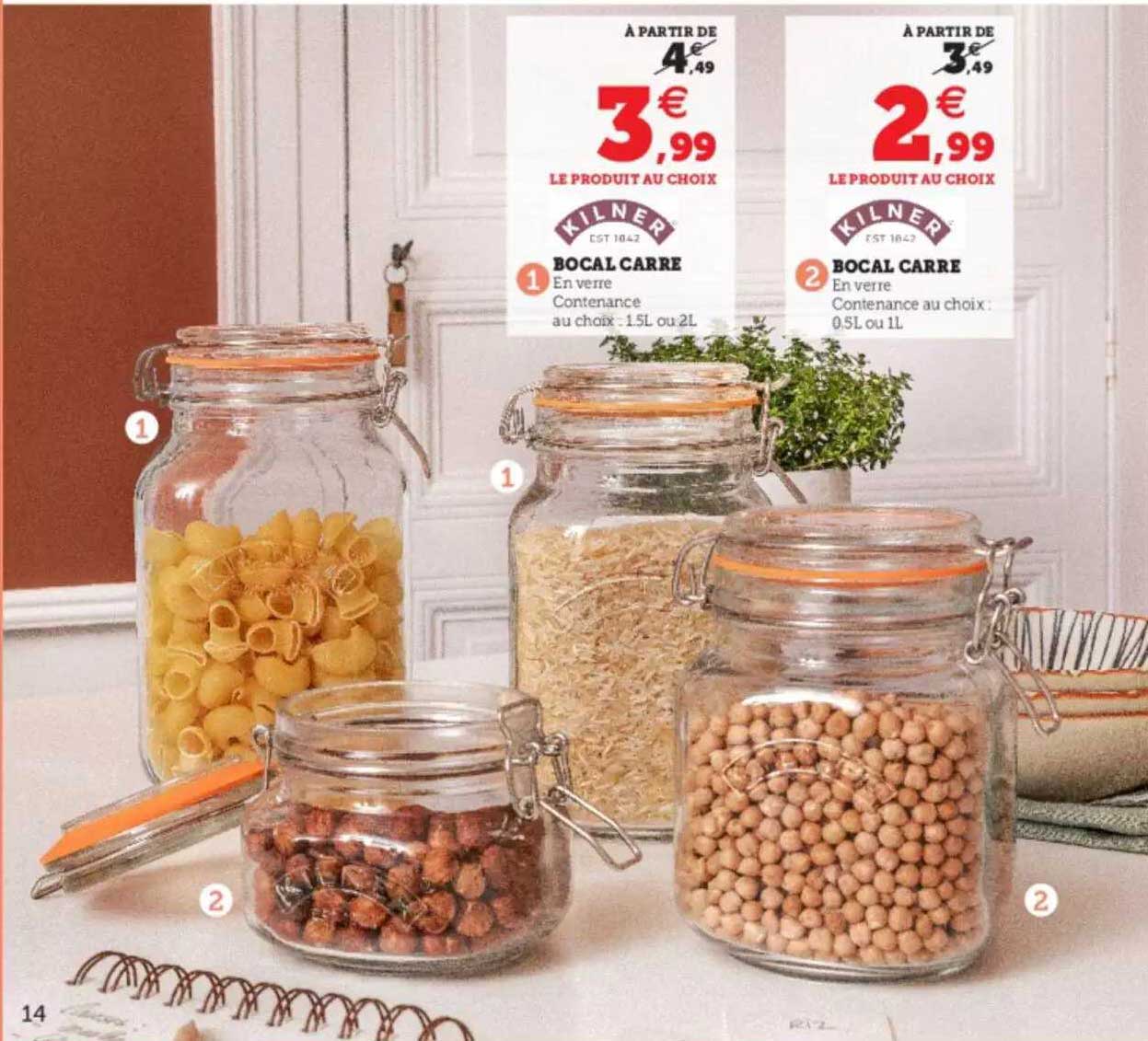 Bocal Carré Kilner