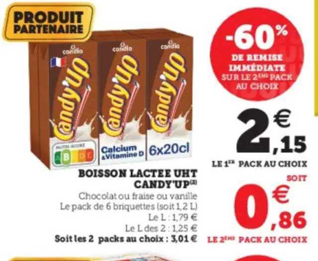 boisson lactée uht candy'up