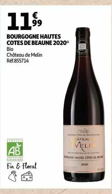 bourgogne hautes côtes de beaune 2020 bio château de melin