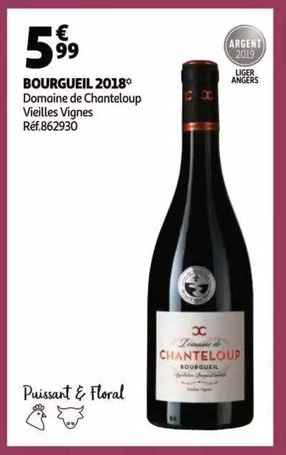 bourgueil 2018 domaine de chanteloup vieilles vignes