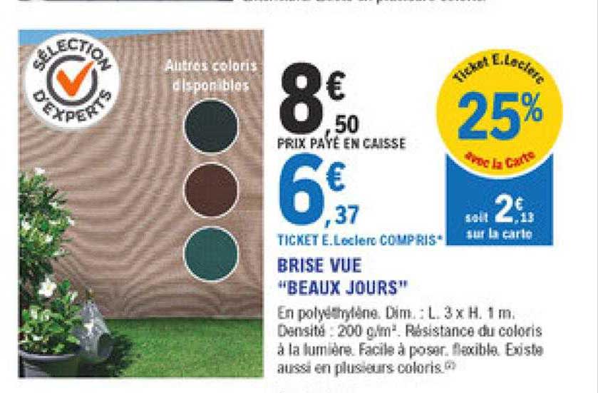 brise vue "beaux jours"