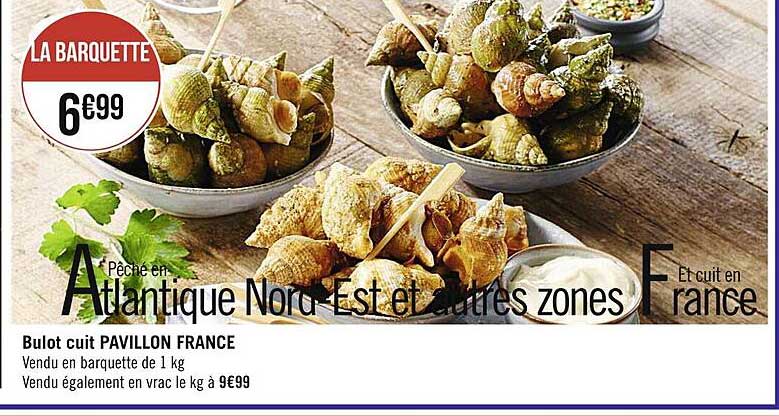 bulot cuit pavillon france