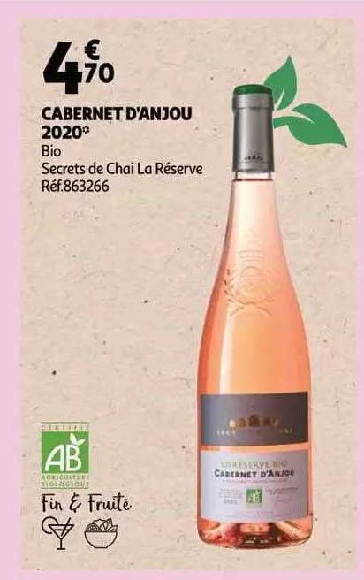 cabernet d'anjou 2020 bio secrets de chai la réserve