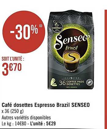 Café Dosettes Espresso Brazil Senseo