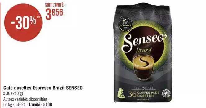 café dosettes espresso brazil senseo