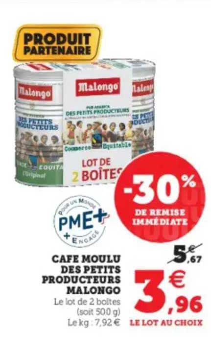 café moulu des petits producteurs malongo