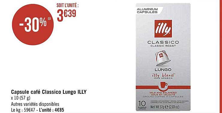 Capsule Café Classico Lungo Illy