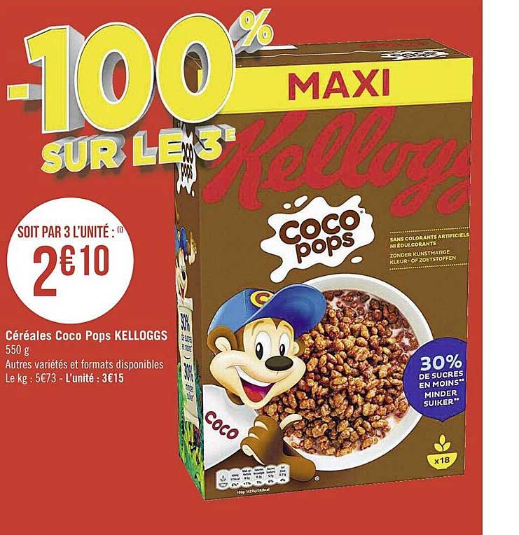 céréales coco pops kelloggs