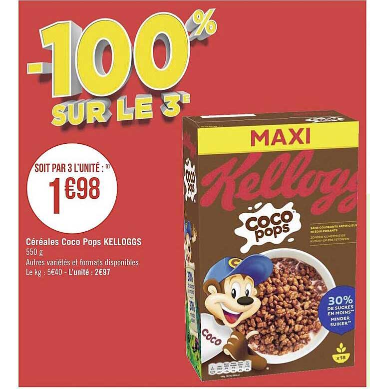 céréales coco pops kelloggs
