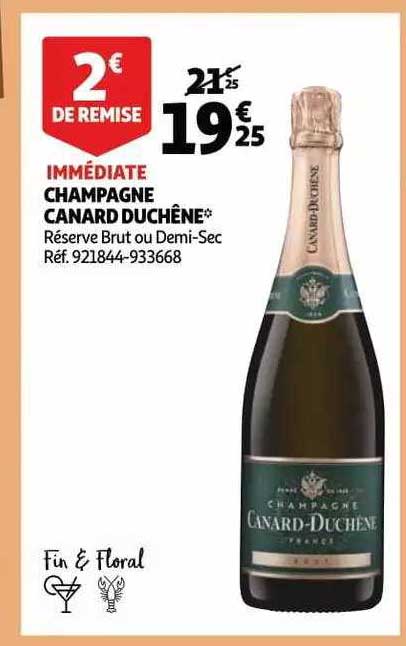 champagne canard duchêne réserve brut ou demi-sec