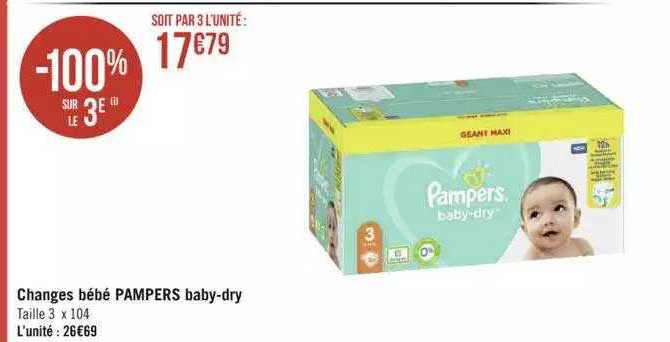 changes bébé pampers baby-dry