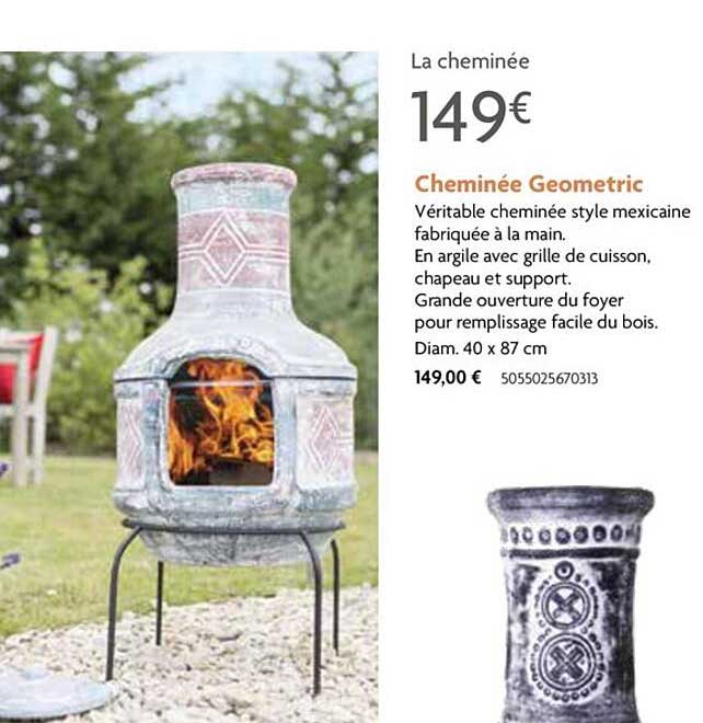 cheminée géométrique