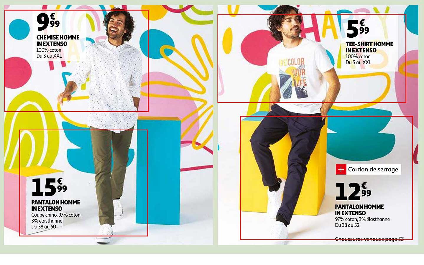 chemise homme in extenso, pantalon homme in extenso, tee-shirt homme in extenso, pantalon homme in extenso