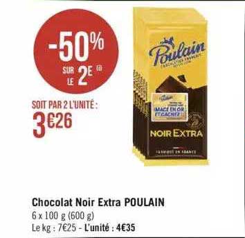 Chocolat Noir Extra Poulain