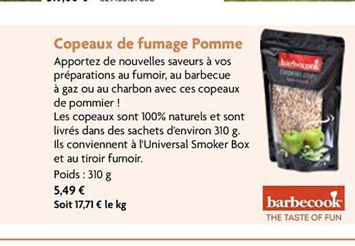 copeaux de fumage pomme