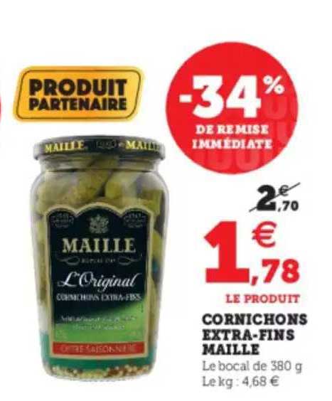cornichons extra-fins maille