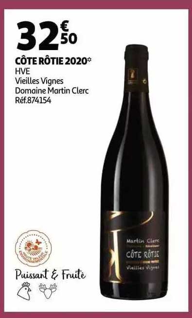 côte rôtie 2020 hve vieilles vignes domaine martin clerc