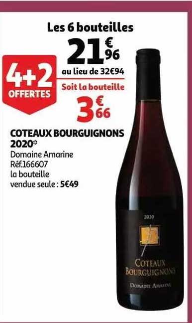 coteaux bourguignons 2020 domaine amarine