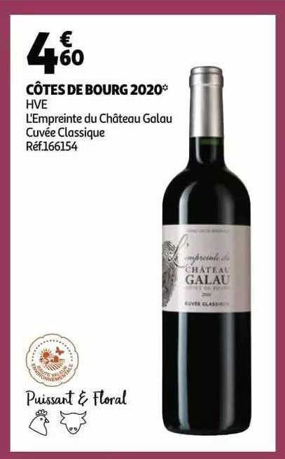 côtes de bourg 2020 hve l'empreinte du château galau cuvée classique