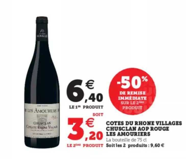 Côtes Du Rhône Villages Chusclan Aop Rouge Les Amouriers