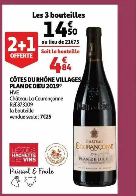 côtes du rhône villages plan de dieu 2019 hve château la courançonne