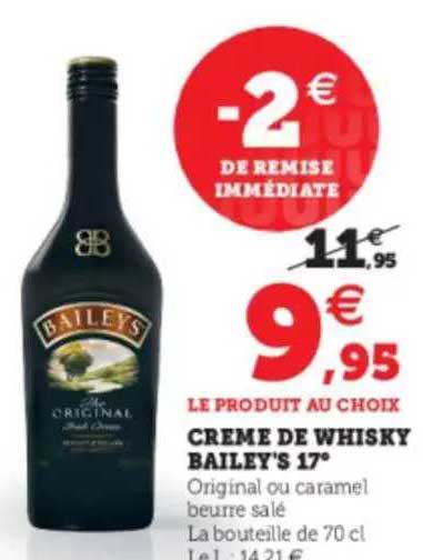 crème de whisky bailey's 17°