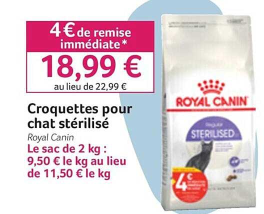 croquettes pour chat stérilisé royal canin