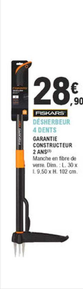 désherbeur 4 dents fiskars