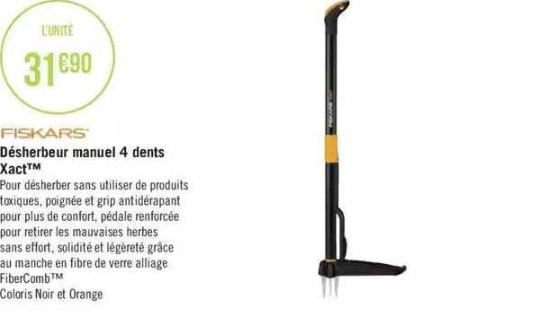 désherbeur manuel 4 dents xact