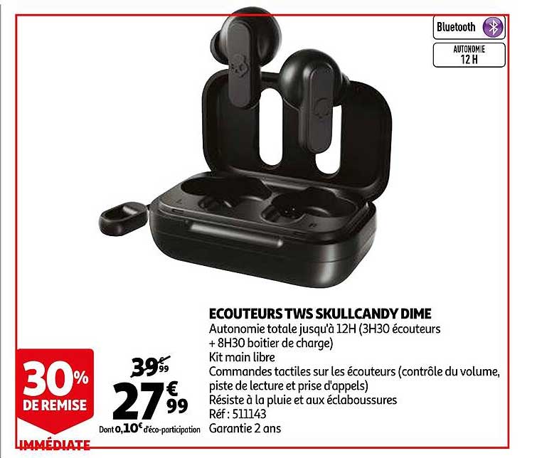 écouteurs tws skullcandy dime