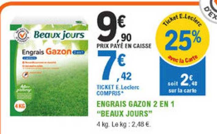 engrais gazon 2 en 1 "beaux jours"