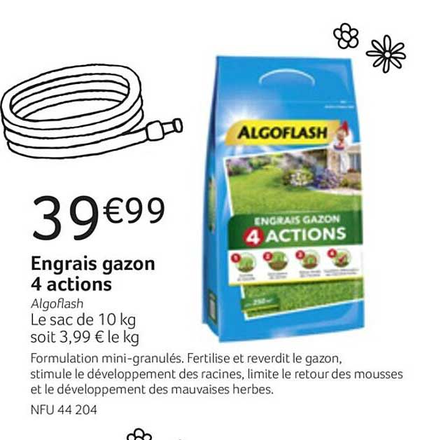 engrais gazon 4 actions algoflash