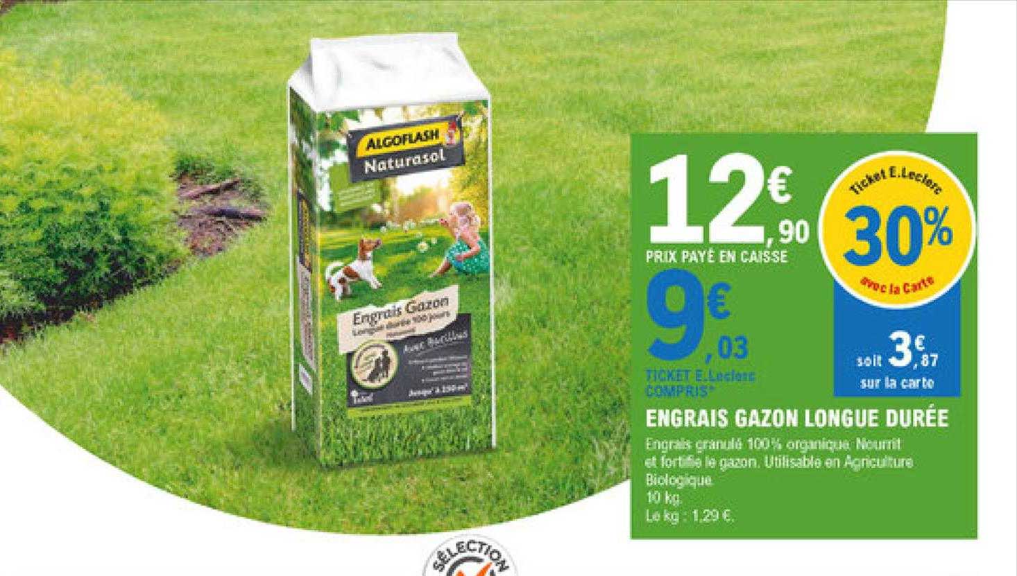 engrais gazon longue durée algoflash