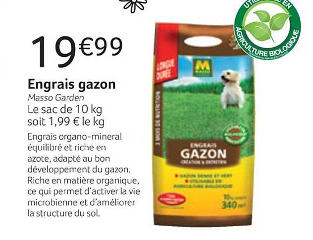 engrais gazon masso garden