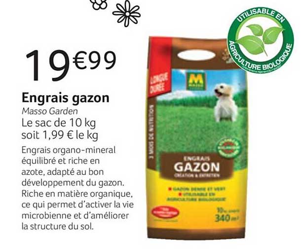 engrais gazon masso garden