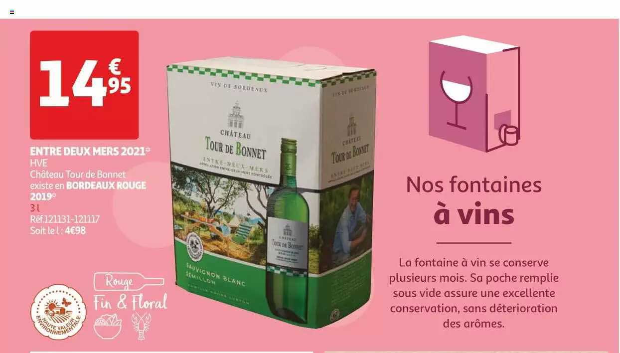 entre deux mers 2021 hve château tour de bonnet , bordeaux rouge 2019