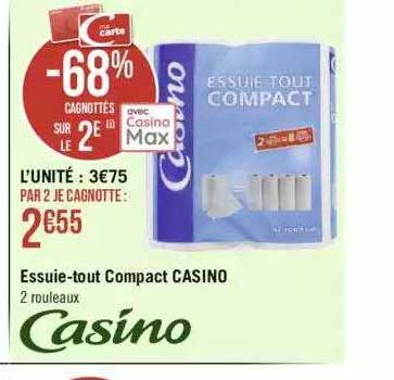 essuie-tout compact casino