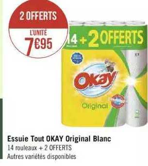 essuie tout okay original blanc